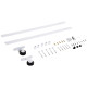 6FT Rustic Interior Sliding Barn Door Mounting Hardware Kit - White