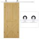 6FT Rustic Interior Sliding Barn Door Mounting Hardware Kit - White