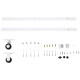 6FT Rustic Interior Sliding Barn Door Mounting Hardware Kit - White