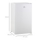 91 Litre Freestanding Under Counter Fridge Freezer with Chiller Box, Reversible Door, Adjustable Thermostat, 47.5cm Wide, Noise 