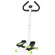 Twister Stepper, Step Machine Aerobic Exercise Workout Machine with Adjustable Resistance, LCD Screen &amp; Handlebars, White