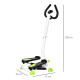 Twister Stepper, Step Machine Aerobic Exercise Workout Machine with Adjustable Resistance, LCD Screen &amp; Handlebars, White