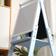 AIYAPLAY Three-In-One Easel for Kids, with Paper Roll, Adjustable Height - Blue