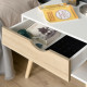 Bedside Table with Drawer and Shelf, Modern Nightstand, End Table for Bedroom, Living Room, White