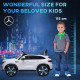 Benz EQC 400 12V Electric Ride On Kids Car Toy with Remote Control, Realistic Features, Black | Aosom UK