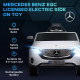 Benz EQC 400 12V Electric Ride On Kids Car Toy with Remote Control, Realistic Features, Black | Aosom UK