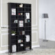 1116 CD/ 528 DVD Storage Shelf Rack Media Storage Unit Shelves Racks Wooden Display Unit with 10 Adjustable Shelves, Black