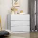 Chest of Drawers, 3-Drawer Storage Organiser Unit for Bedroom, Living Room, White