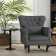 Chesterfield-Style Accent Chair - Grey