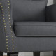 Chesterfield-Style Accent Chair - Grey