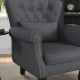 Chesterfield-Style Accent Chair - Grey