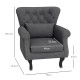 Chesterfield-Style Accent Chair - Grey