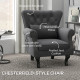 Chesterfield-Style Accent Chair - Grey