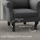 Chesterfield-Style Accent Chair - Grey