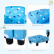 Toddler Chair Children&#039;s Armchairs Wood Frame w/ Footrest Anti-Slip Legs High Back Arms for Bedroom Playroom Cute Cloud Star Blu