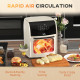 Digital Air Fryer with 8 Preset Modes, Rapid Air Circulation, 12L Air Fryer Oven with Memory Function, 1800W, Cream