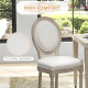 Set of Two French Style Wooden Dining Chairs - Cream White