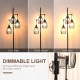 170cm Industrial 3-Light Floor Lamp, Dimmable Standing Lamp with Steel Lampshades for Living Room, Bedroom, Dinging Room, Study,