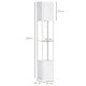 156cm Floor Lamp Shelving Unit - White