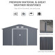 Outsunny 13 x 11ft Metal Garden Shed, Outdoor Storage Tool House with Ventilation Slots, Foundation Kit and Lockable Double Door