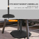 Outsunny 18kg Patio Parasol Base, Garden Concrete Umbrella Base, Outdoor Umbrella Stand Holder for Parasol Poles 34mm, 38mm and 