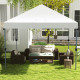 Outsunny 3 x 3m Pop-Up Gazebo, with Accessories - White