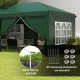 Outsunny 3 x 6m Pop-Up Gazebo, with Curtain Walls and Windows - Dark Green