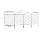 Outsunny Decorative Garden Fencing, 43in x 11.5ft Outdoor Picket Fence Panels, 4PCs Rustproof Metal Wire Landscape Flower Bed Bo