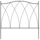 Outsunny Set of Five 61.5cm Decorative Metal Fence Panels - Black