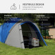 Outsunny Two-Man Dome Tent, with Front Vestibule - Blue/Grey