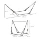 Outsunny Foldable Hammock Stand, Portable Hammock with Metal Frame, 2 in 1 Hammock Net Stand, Clothes Drying Rack, Load Capacity