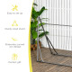 Outsunny Foldable Hammock Stand, Portable Hammock with Metal Frame, 2 in 1 Hammock Net Stand, Clothes Drying Rack, Load Capacity