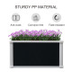 Outsunny 96L Raised Garden Bed, Weather-resistant PP Planter Box Containers for Outdoor Patio Plant Flower Vegetable, 60 x 60 x 