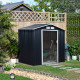 Outsunny 7 x 4ft Metal Garden Shed, Outdoor Storage Tool House with Ventilation Slots, Foundation Kit and Lockable Double Doors,