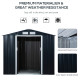 Outsunny 7 x 4ft Metal Garden Shed, Outdoor Storage Tool House with Ventilation Slots, Foundation Kit and Lockable Double Doors,