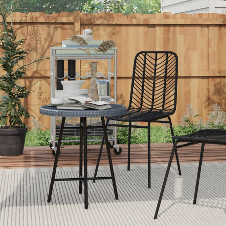 Outsunny Rattan Border Outdoor Side Table - Grey