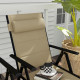 Outsunny Set of Two Padded Garden Chairs - Khaki