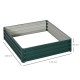 Outsunny Square Raised Garden Bed Box with Weatherized Steel Frame for Vegetables, Flowers, &amp; Herbs, 120 x 120 x 30cm, Green