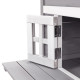 PawHut Three-Tier wooden Kitten Shelter, Outdoor Cat House, with Jumping Platforms, Asphalt Roof, Doors - Grey