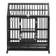 PawHut 43&quot; Heavy Duty Dog Crate on Wheels, with Removable Tray, Openable Top