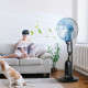 18&quot; Pedestal Fan with Water Mist Spray, Standing Fan, Humidifying Misting Fan with 3 Speeds, 2.8L Water Tank, Black