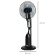 18&quot; Pedestal Fan with Water Mist Spray, Standing Fan, Humidifying Misting Fan with 3 Speeds, 2.8L Water Tank, Black