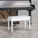 PU Leather Upholstered Piano Stool Makeup Stool Bench Dressing Table Seat with Storage 76x36x50cm, White