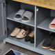 Shoe Cabinet, 2 Doors Shoe Cupboard, Entryway Shoe Bench with Shelf, Storage Organiser for Hallway, Bathroom, Grey