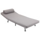 Adjustable Back Futon Sofa Chair - Grey