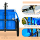 Steel Trailer for Bike, Bicycle Cargo Trailer with 65L Foldable Storage Box and Safe Reflectors, Max Load 40KG, Blue