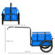 Steel Trailer for Bike, Bicycle Cargo Trailer with 65L Foldable Storage Box and Safe Reflectors, Max Load 40KG, Blue