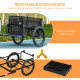 65L Steel Frame Bike Trailer Storage Box - Black