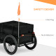 65L Steel Frame Bike Trailer Storage Box - Black