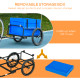 65L Steel Frame Bike Trailer Storage Box - Blue